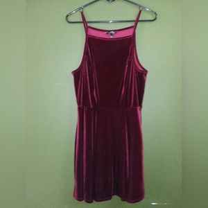 Velvet red dress size xl spaghetti strap dress